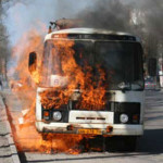 На Волыни загорелся автобус с пассажирами
